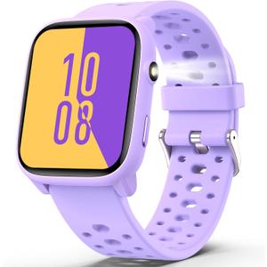 MgaoLo Kids Smart Watch 1.85" Upgrade - Fitness Tracker with Heart Rate Sleep Monitor, 100+ Sports Modes, 12 Puzzle Games, Activity Tracker for Boys Girls Outdoor Fun (Purple)