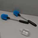 MOSOLAN Stainless Steel Water Bottle Brush, Long Handle Scrubbing Brush, Built for Cleaning Sports Bottles, Baby Bottles, Cups, Coffee Mugs, Glasswares, Wine Decanters, Flask, 2 Pack, 13 in - 15 in