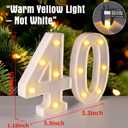 40th Birthday Decorations Woman Man,Marquee Numbers for 40th Wedding Anniversary Decorations,Light up Numbers 40 Sign for Party Backdrop Wall Decor,40 Birthday Centerpieces Table Decoration