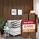 Avana Acoustic Wood Wall Panels – 47.2 x 12.6 Inch Rustic Walnut Acoustic Panels 2 PCs – Wall Panels For Interior Wall Decor For Homes, Offices, Studios – Sturdy And Durable Wood Panels For Wall