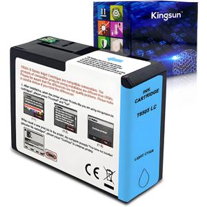 T850 Ink Cartridge T8505 T850500 Remanufactured Work for SureColor P800 (1-Pack, Light Cyan) (LC)