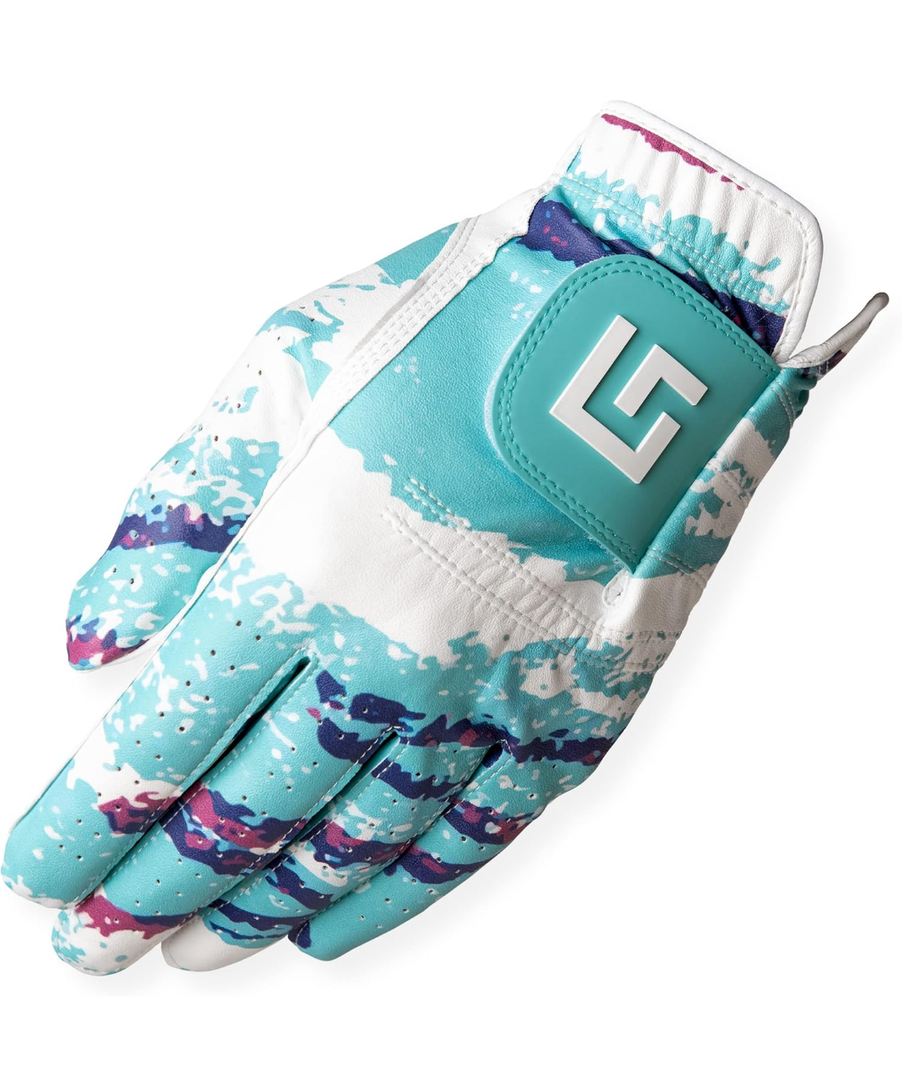 Uther Men’s DURA Golf Glove – Durable, Comfortable, Tailored Fit with Zip Pouch - Men's Left (for Left Handed Golfers), Medium/Large Size, 90s Cup Prit
