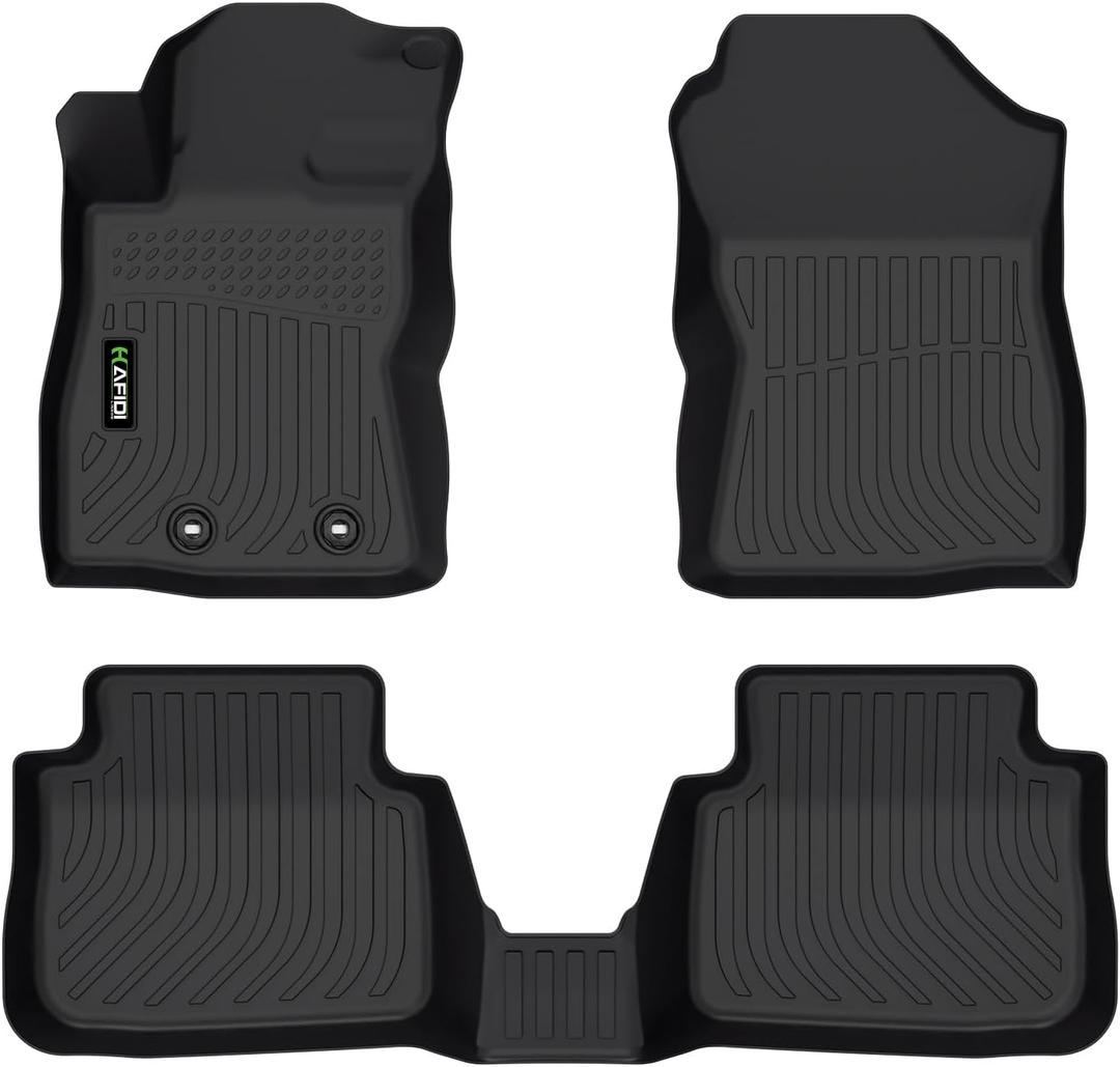 HAFIDI Floor Mats Fit for 2024 2025 2026 Subaru Crosstrek & Subaru Impreza (Not Hybrid Models) All Weather Protection TPE Anti-Slip Floor Liners, Fits 1st & 2nd Row Custom Accessories, Black