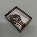 IK COLOURING Men's Wooden Watches, Multifuctional Quartz Chronograph & Date Display Watch for Men Handmade Wood Wrist Watch Luminous Stylish Casual Lightweight Wood & Stainless Steel Male Watch