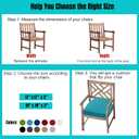 4 x idee-home Outdoor Chair Cushions Set of 4, Thick 17" x 17" x 3" Patio Chair Cushions for Outdoor Furniture Waterproof with Ties, Seat Cushion, Patio Chair Pads Dining Chair Blue