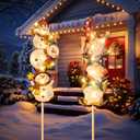 Tryme Solar Christmas Lights - Snowman Solar Lights Outdoor Gnome & Snowman Decorations, Garden Gifts for Yard, Lawn, Patio (white)