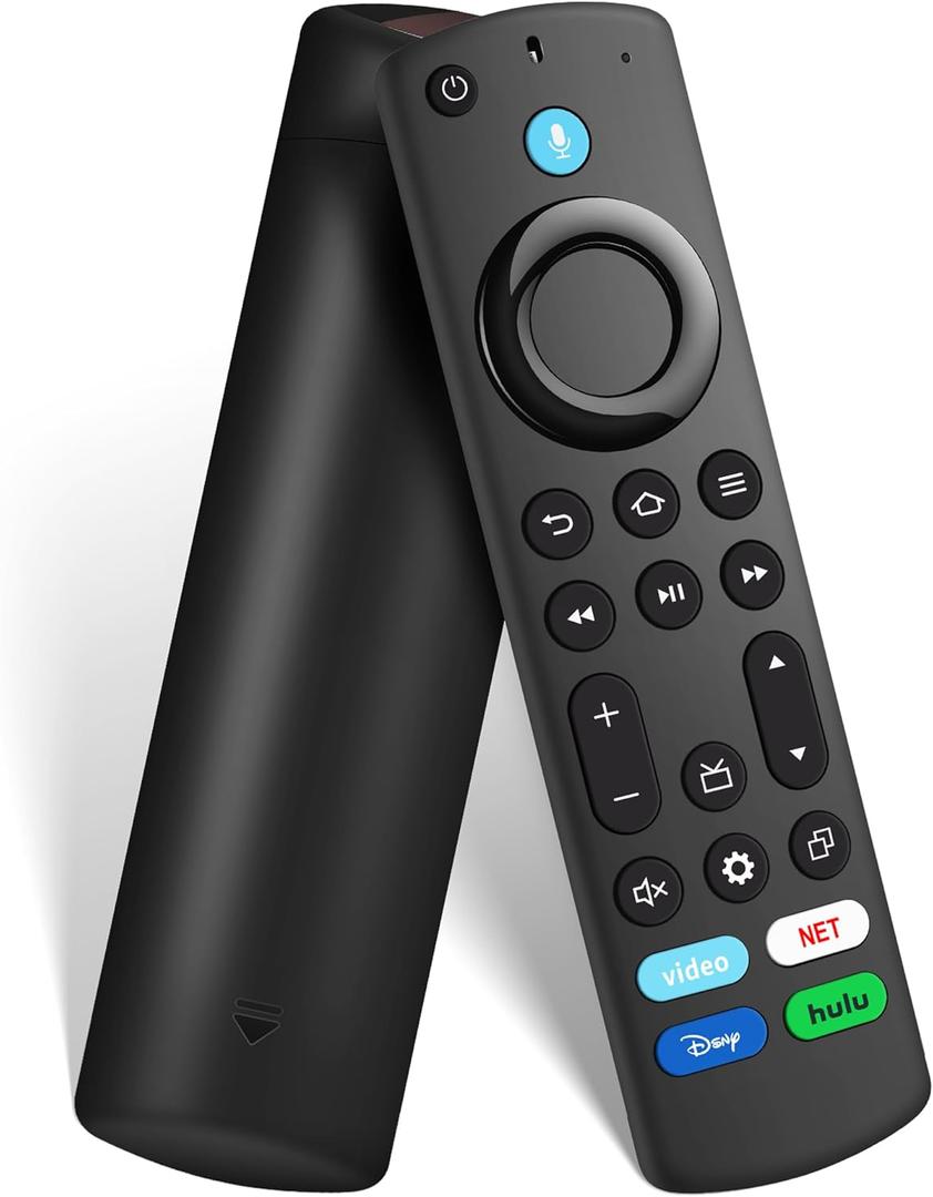 Replacement Remote for All FireSeries,Remote for TV Stick (HD, 4K, 4K Max, Lite),TV Cube,Remote for 3rd Gen,Omni,QLED Series Fire Smart TVs with Voice (Black)