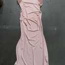 Pink Summer Maxi dress with ruffled short sleeves, L