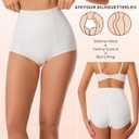 Women's Slip Short Under Dress Soft Breathable Elastic Briefs Silky Smooth Light Tummy Control Panties (XL)