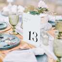 JINMURY White Wedding Table Numbers 1-30 with Stands, 5"x7" White Acrylic Table Numbers, Perfect for Wedding Reception, Party, Anniversary, Event