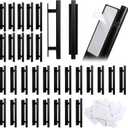 Dimeho 30 PCS Self-Stick Push Pull Helper, Plastic Peel and Stick Drawer Pulls Adhesive Door Cabinet Handles for Kitchen Sliding Door Window Furniture Wardrobe