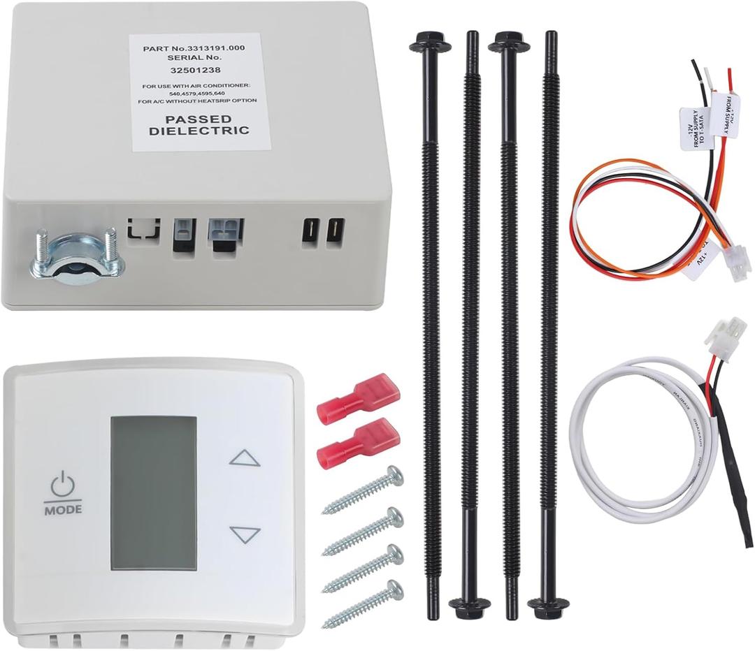 3313191.000 RV Wall Thermostat with Relay Box Heating/Cool for Dometic for RV/Camper Conditioners with White Ct Wall Thermostat