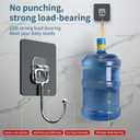 Large Adhesive Hooks, 20 Black Heavy-Duty 40 lb Adhesive Wall Hooks, Waterproof, Rustproof, Ideal for Hanging, Suitable for Bathroom, Kitchen, Home, Ceiling and Window