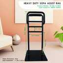 Couch Stand Assist for Elderly, Sofa & Chair Stand Assist Rail, Heavy Duty Bed Assist Rail with Non-Slip Covers. Suitable for Seniors and Other Relied On Persons., Fixed Height