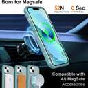 360 Magnetic Swivel Ring for iPhone 13 case, Built-in Metal Stand and Ring Holder, Magsafe Compatible, Military Grade Protection, Shock and Vibration Resistant-Lake Blue