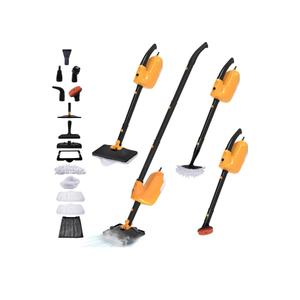 GHORA Steam Mop, All-in-one Handheld Steam Cleaner with 13 Attachments, 23FT Cord, 11.83OZ Removable Tank, Adjustable Height Steam Mops for Floor Cleaning, Hardwood Floors, Carpets,