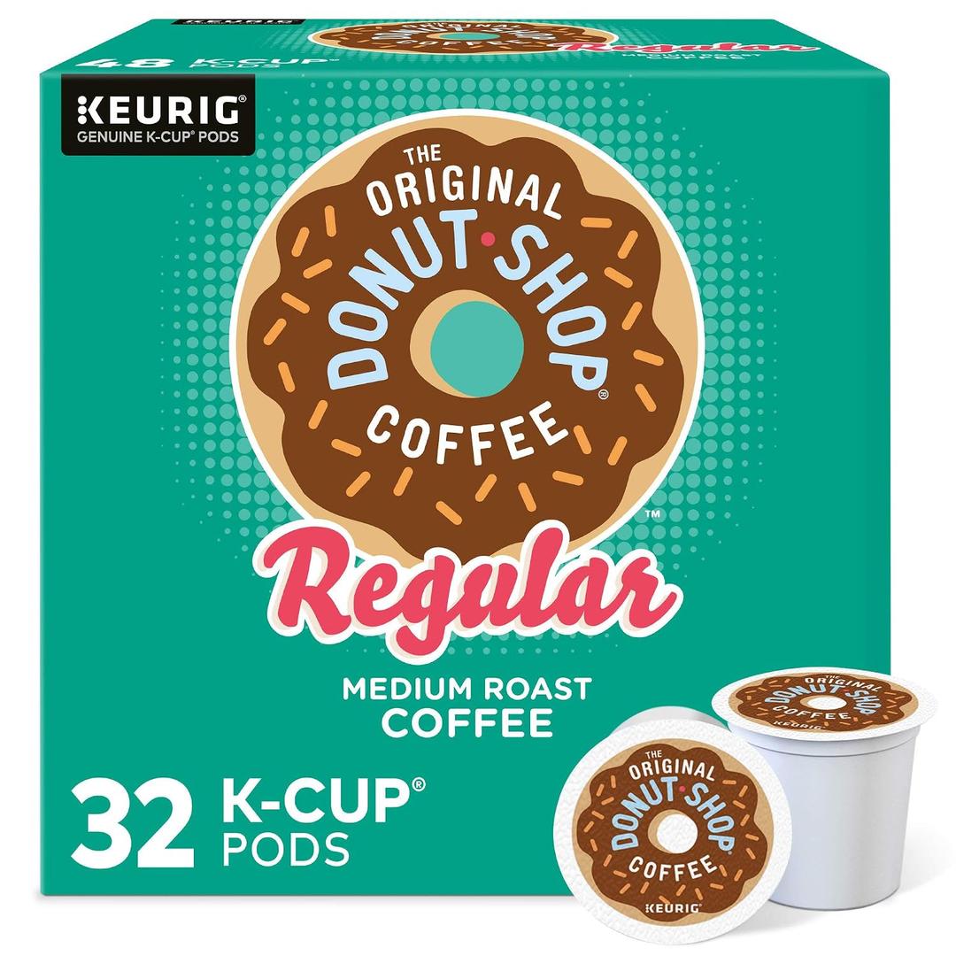The Original Donut Shop Regular, Single-Serve Keurig K-Cup Pods, Medium Roast Coffee Pods, 32 Count (EXP 05/19/28)