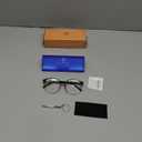 VisionGlobal Blue Light Blocking Glasses for Women/Men, Anti Eyestrain, Stylish Oval Frame, Anti Glare (Clear Brown, +0.75 Magnification)