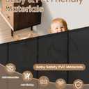 55" Retractable Baby Gates, 34" Tall Mesh Baby Gate with 4 Reinforced Rods, Prevents Kids & Dogs from Crawling Under, Retractable Dog Gate for Doorways, Hallways, Indoor/Outdoor, Black