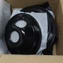 WB31M20 WB31M19 Porcelain Drip Pan Set & WB30M2 WB30M1 Electric Range Burner Element Unit Set by Cenipar-Compatible with GE Hotpoint Kenmore Range/Stove-Includes 36 and 18