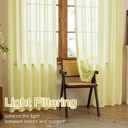 Pinch Pleated Sheer Curtains 96 Inch Length 2 Panels Set, Semi Voile Sheer Curtains for Bedroom Living Room Pinch Pleated Soft Touch Light Filtering Drapes(Light Yellow, 42 W x 96 L, 2 Panels)