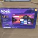 Roku Smart TV  43-Inch Select Series 4K HDR RokuTV with Roku Enhanced Voice Remote, Brilliant 4K Picture, Automatic Brightness, & Seamless Streaming  Live Local News, Sports, Family Entertainment