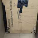 Universal Miter Saw Stand with Grid Tabletop 300 lbs Load Capacity 6-Level Height Adjustment Table Saw Stand WK-MS046 (Black, Yellow)