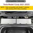 Front Trunk Hepa Filters Kit for Tesla Model Y(2022-2026) with Activated Carbon,4-pack Dual Layer Air Filter Replacement Includes 2 HEPA Filter 2 Carbon Filter