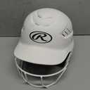 Rawlings | COOLFLO Batting Helmet with Facemask | Fastpitch Softball | One Size Fits Most (6 1/2  7 1/2) (Matte White)