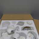 fanquare 15 Piece Blue Rose Porcelain Tea Set, British Floral Teapot with Tea Cups, Women Tea Party Set for 6