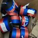 10 Pack 4" x 30' Winch Strap with Flat Hook - 5400 lbs WLL Flatbed Tie Down