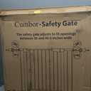 Cumbor 29.7-40.6" Baby Gate for Stairs, Mom's Choice Awards Winner-Dog Gate for Doorways, Pressure Mounted Auto-Close Pet Gates for Dogs Indoor, Safety Child Gate with Easy Walk Thru Door, Black