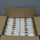 Bestluck 350PCS Gold Plastic Plates for 50 Guests, Disposable Dinnerware Sets Include 100 Gold Rim Plastic Plates, 50 Silverwares, 50 Cups, and 50 Pre Rolled Napkins for Party, Wedding, Graduation