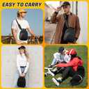 Hat Travel Case,Hat Case for Baseball Caps with Carrying Handle and Adjustable Shoulder Strap,Organizer Protects up to 6 Hats, Box for Travel and Home Storage(Black)