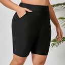 Halcurt Women's 5" High Waisted Swim Board Shorts (Available in Plus) Bikini Swimsuit Bottoms Modest Boyshorts