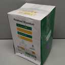 Electric Heated Blanket Throw 50''x60''Size Faux Fur Heating Blanket 10 Heating Settings, 1-8h Timer & Overheat Protection, Machine Washable, Soft Flannel and Sherpa Full Body Warmth (Black)