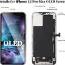 OLED Screen for iPhone 12 Pro Max Screen Replacement 6.7 inch [OLED, NOT LCD], 3D Touch Display Full HD Digitizer Frame Retain Face ID Full Assembly A2411 A2342 A2410 A2412 with Repair Tools Kit