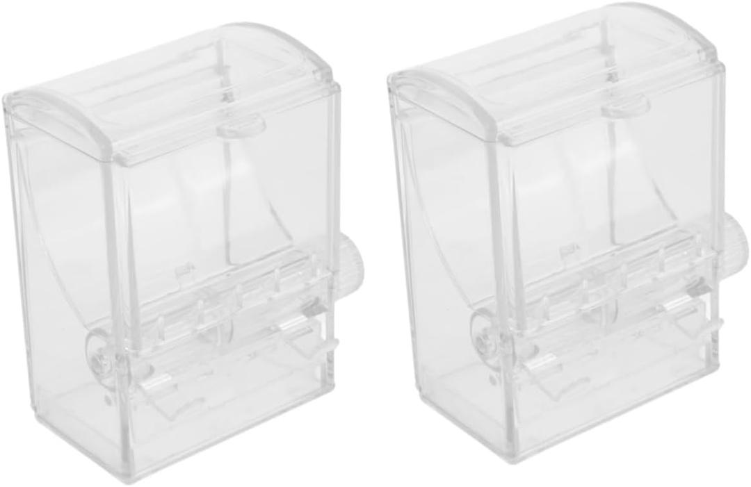 2pcs Reusable Toothpick Holder Dispenser Automatic Toothpick Storage Case for Home Kitchen Compact Design Easy to Use Material for Dining Tables and Living Rooms