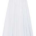 GRACE KARIN Summer White Dress for Women 2026, Off the Shoulder Smocked Bridesmaid Dresses, Formal Baby Shower Maxi Dresses L