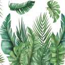 2 x 1 PC Green Plant Leaves Flowers Toilet Stickers Self-Adhesive Toilet Lid Stickers Bathroom Wall Sticker Cover Decor Decal DIY Removable Toilets for Cistern Bathroom WC Restroom Decor