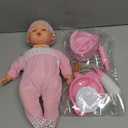 SMILESSKIDDO Interactive Baby Doll Pink - 16 Inch Crying Talking Feeding Dolls with Different Sounds and Accessories, Pretend Play Preschool Toys for 2 3 4 5+ Year Old Girls Boys Gift