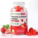 Prebiotics and Probiotics for Women Men,1 Billion CFUs,Daily Probiotics Gummies Supplement for Gut Health Support,Digestive Health,Immune Health,Strawberry Flavor,90 Count (EXP: 08/12/2027)