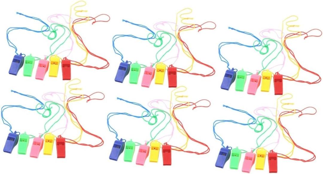 Milisten Colorful Whistle Party Referee Outdoor Whistle Basketball Whistles Red Soccer Portable Hanging Whistle