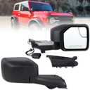 Right Passenger Side Mirror Compatible With 2021 2022 2023 2024 2025 Ford Bronco NO Fits Sport With Manual Folding Power Glass Heated Matte Black Replace#M2DZ-17682-BJ (5Pins)
