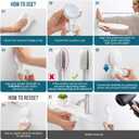 TAILI Shower Head Holder Suction Cup, Handheld Shower Head Bracket, Height Angle Adjustable,Bathroom Showerhead Holder No Drilling Removable Waterproof, White