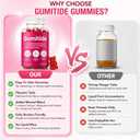 Gumitide Gummies, Apple Cider Vinegar Gummies, with Apple Cider Vinegar, Calcium+Magnesium+Sodium, Weight Management Support, Improve Metabolism, Boost Energy Levels and Sleep, 60 Gummies (EXP 04/02/28)