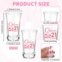 24 Sets Acrylic Shot Glasses Bottle Opener Keychain,21st Birthday Party Favors for Guests,21st Birthday Gifts for Party Favors Adults Supplies Decorations Adult Gifts with Thank You Tag and Bags