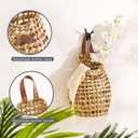 Woven Front Door Basket Water Hyacinth Wall Hanging Basket Decorative Boho Mounted Organizer for Dried Flower Plants Storage Basket for Garden, Home, and Farmhouse Décor (B_Hyacinth)