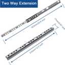 12 Inch Drawer Slides, Metal Drawer Slide, Small Drawer Rails, Ball Bearing Dual Direction Slide Track Rail, Pack of 2 (0.7 inch Wide)