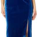 Adrianna Papell Women's One Shoulder Velvet Dress (14, Deep Ocean)
